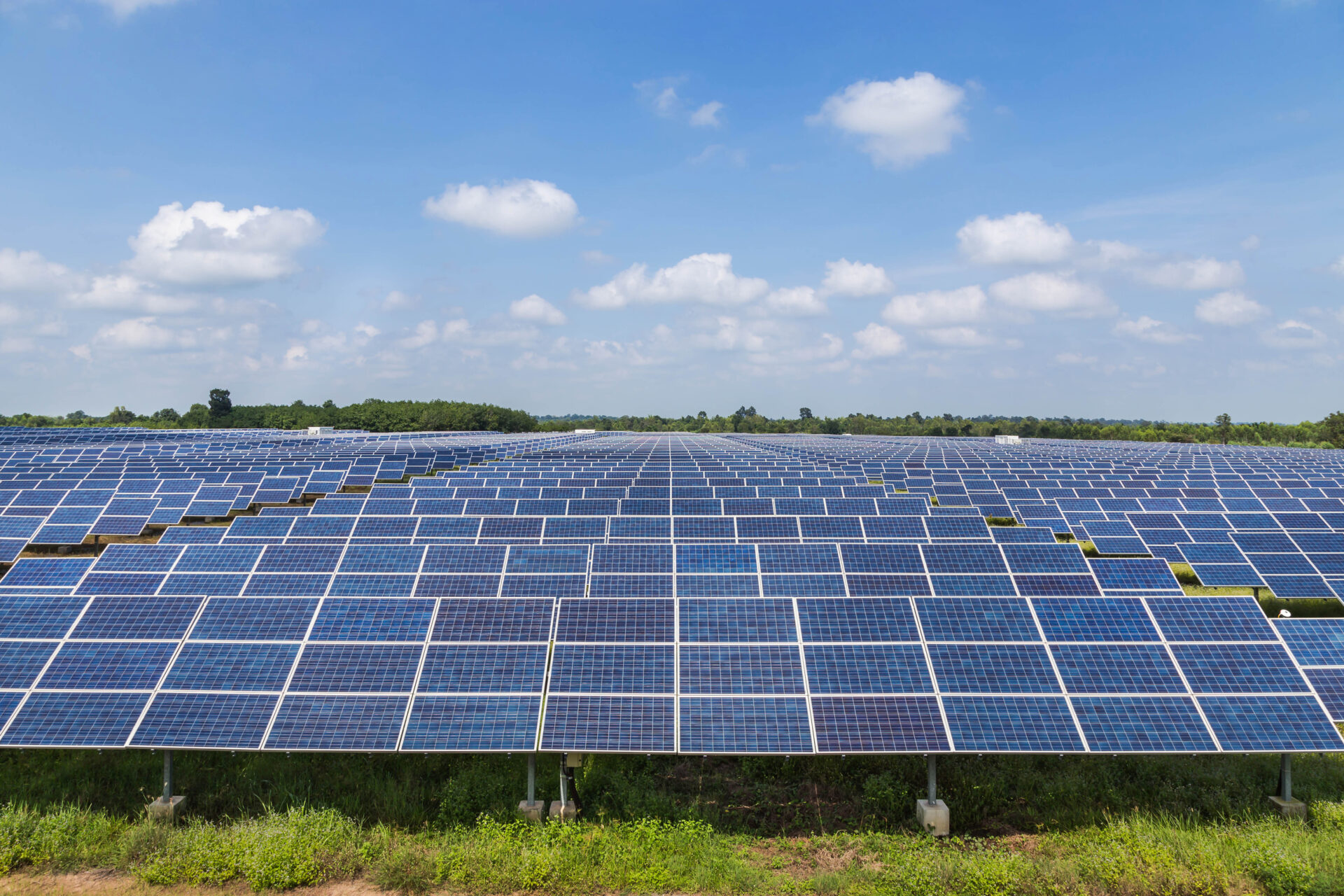 photovoltaics solar panels in solar power station alternative